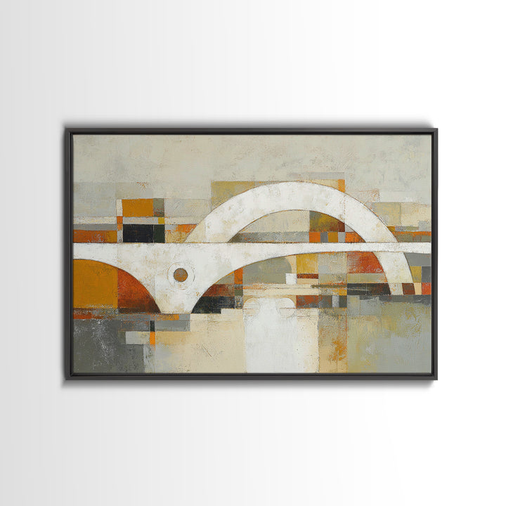 Warm Abstract Arches Framed Canvas Print, Guest Bedroom Art, Downloadable Prints, Bedroom Decor, Abstract Art, Guest, GBA-3x2-79