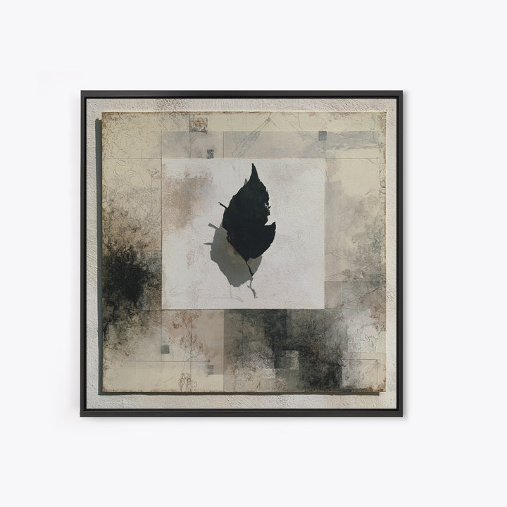 Large Neutral Floral Study Framed Canvas Print, General Fine Art, Wall Hanging, Living Room Decor, Oil Painting, GEN-1x1-2