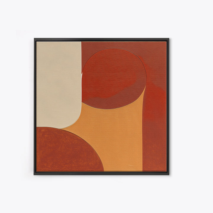 Warm Terracotta Abstract Framed Canvas Print, General Fine Art, Original Art, Living Room Decor, Abstract Art, GEN-1x1-6