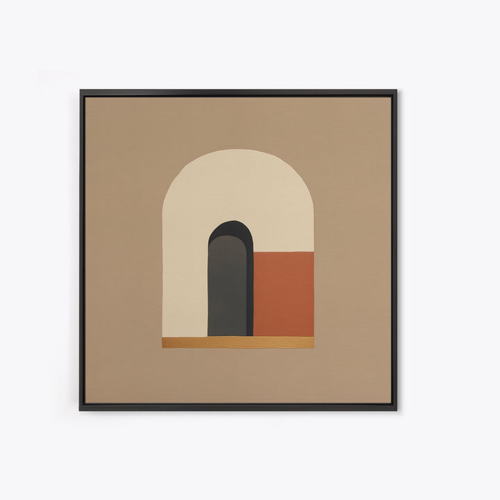 Monochrome Architectural Arch Composition Canvas Print, General Fine Art, Canvas Wall Art, Living Room Decor, GEN-1x1-84