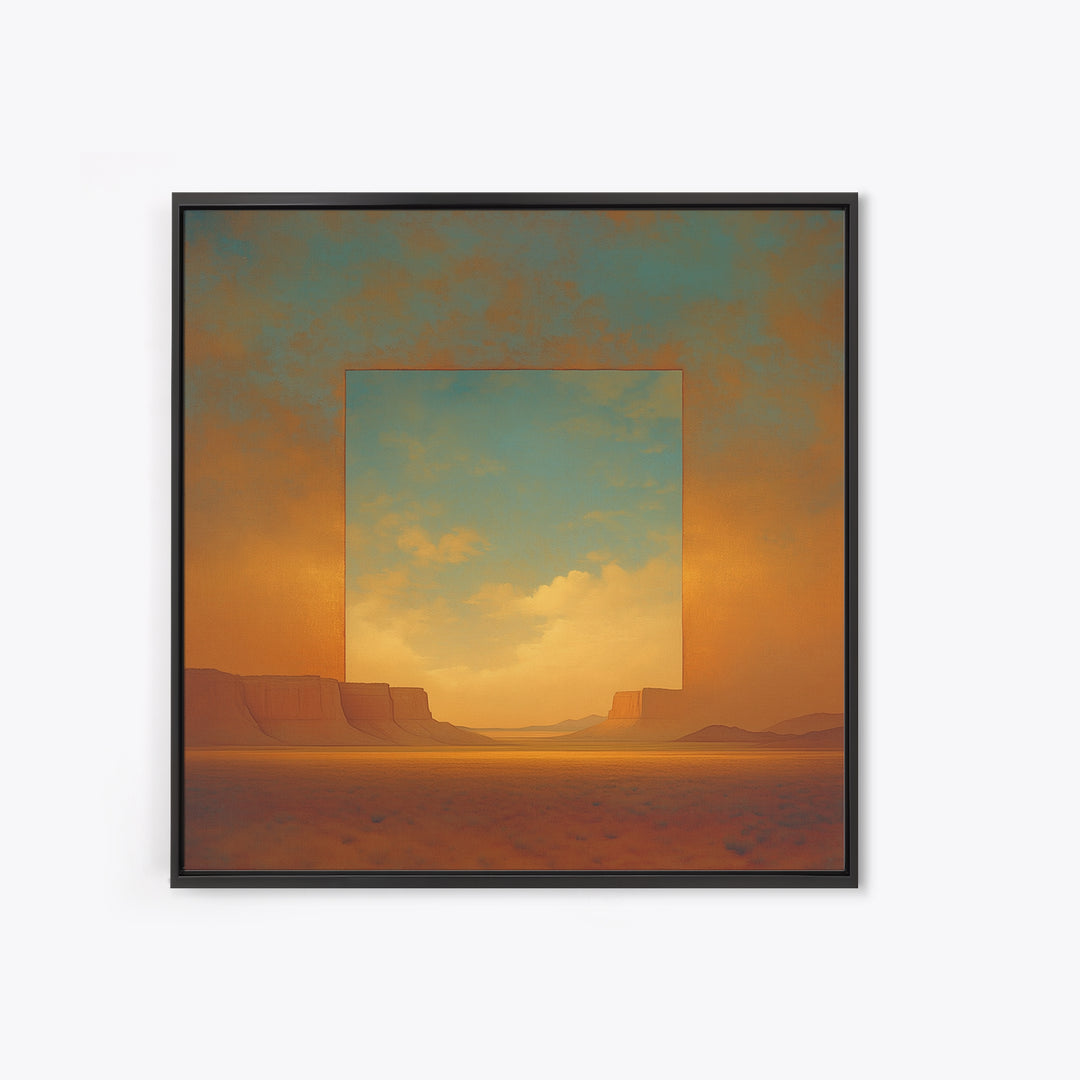 Serene Desert Horizon Canvas Print, General Fine Art, Contemporary Art, Living Room Decor, Fine Art, Digital Art, GEN-1x1-89