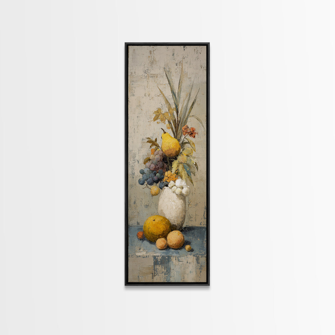 Simple Still Life of Fruit and Linen Canvas Print, General Fine Art, Abstract Art, Living Room Decor, Fine Art, GEN-1x3-100