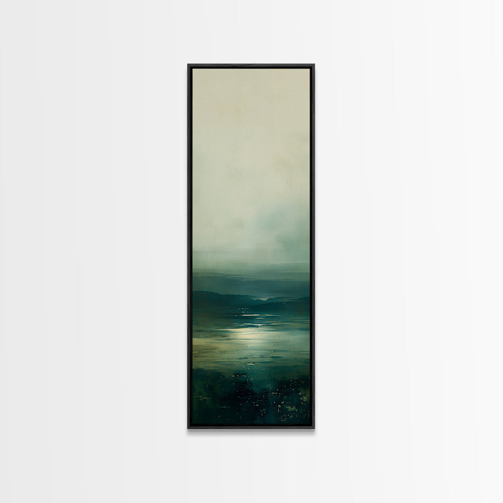 Quiet Abstract Landscape Canvas Print, General Fine Art, Minimalist Decor, Living Room Decor, Oil Painting, Art Print, GEN-1x3-13
