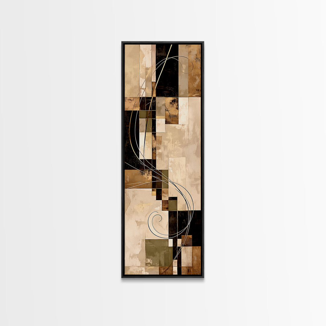 Earthy Plaster Texture Abstract Canvas Print, General Fine Art, Canvas, Living Room Decor, Abstract Art, Canvas Art, GEN-1x3-27