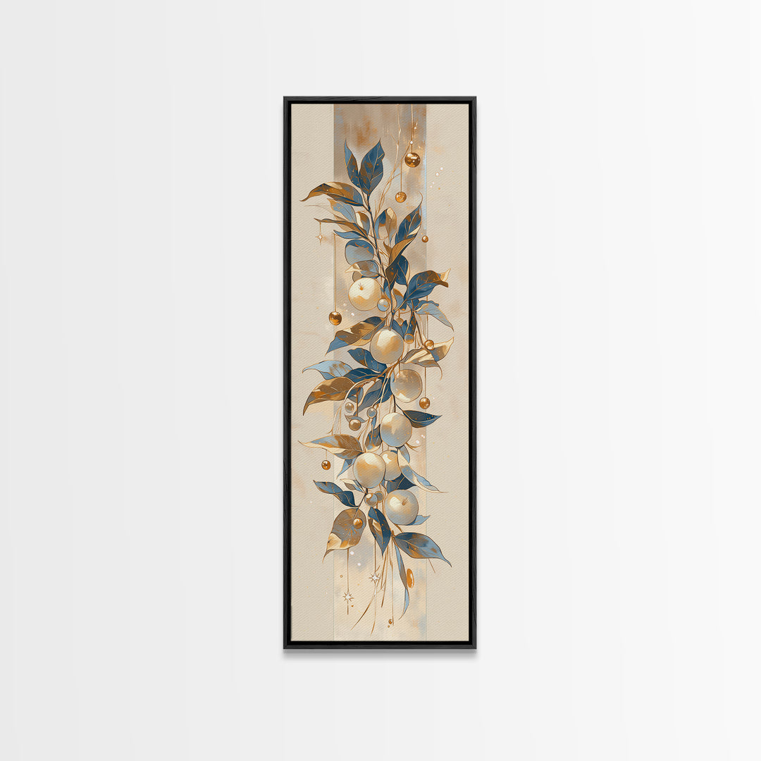 Simple Still Life of Fruit and Linen Canvas Print, General Fine Art, Art, Living Room Decor, Abstract Art, Mid Century Modern, GEN-1x3-28