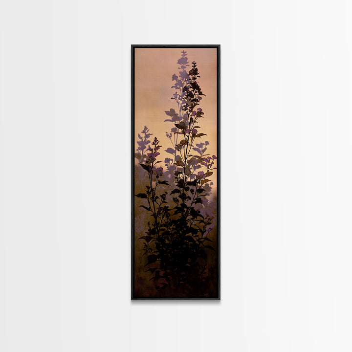 Botanical Silhouette Series Canvas Print, General Fine Art, Original Painting, Living Room Decor, Oil Painting, GEN-1x3-33