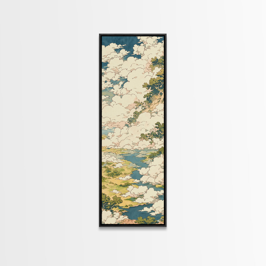 Romantic Cloudscape with Blush and Cream Tones Canvas Print, General Fine Art, Bedroom Decor, Living Room Decor, GEN-1x3-54