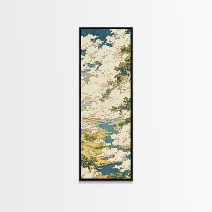 Romantic Cloudscape with Blush and Cream Tones Canvas Print, General Fine Art, Bedroom Decor, Living Room Decor, GEN-1x3-54