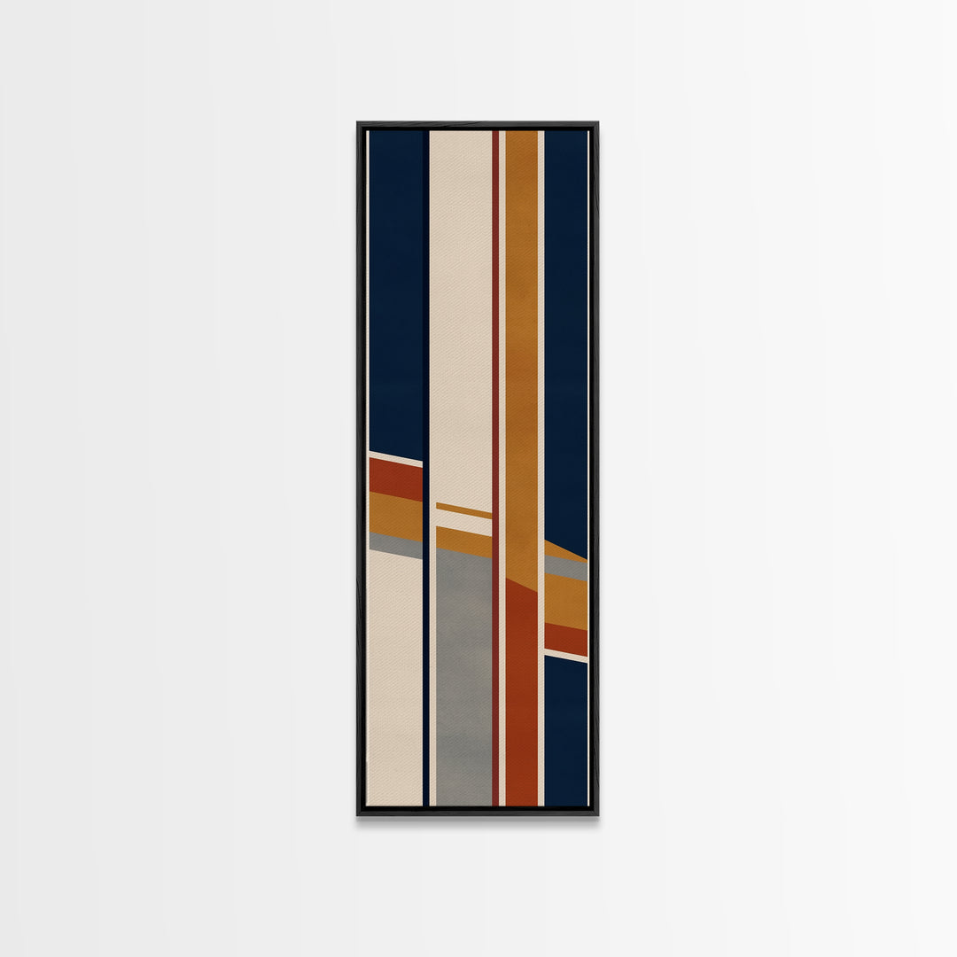 Modern Geometric Composition Framed Canvas Print, General Fine Art, Modern Decor, Living Room Decor, Abstract Art, GEN-1x3-70