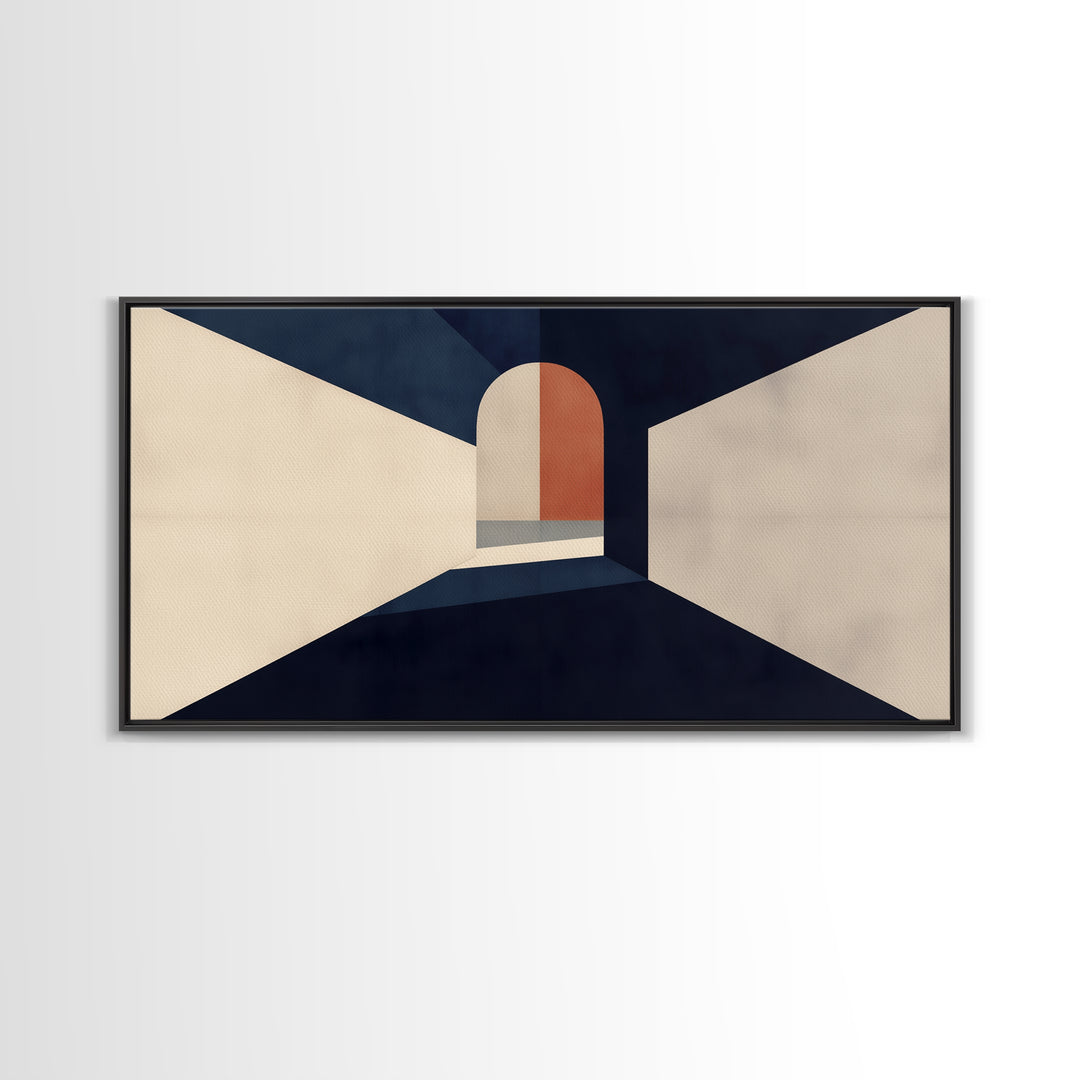 Monochrome Architectural Arch Composition Canvas Print, General Fine Art, Wall Art, Living Room Decor, Oil Painting, GEN-2x1-32
