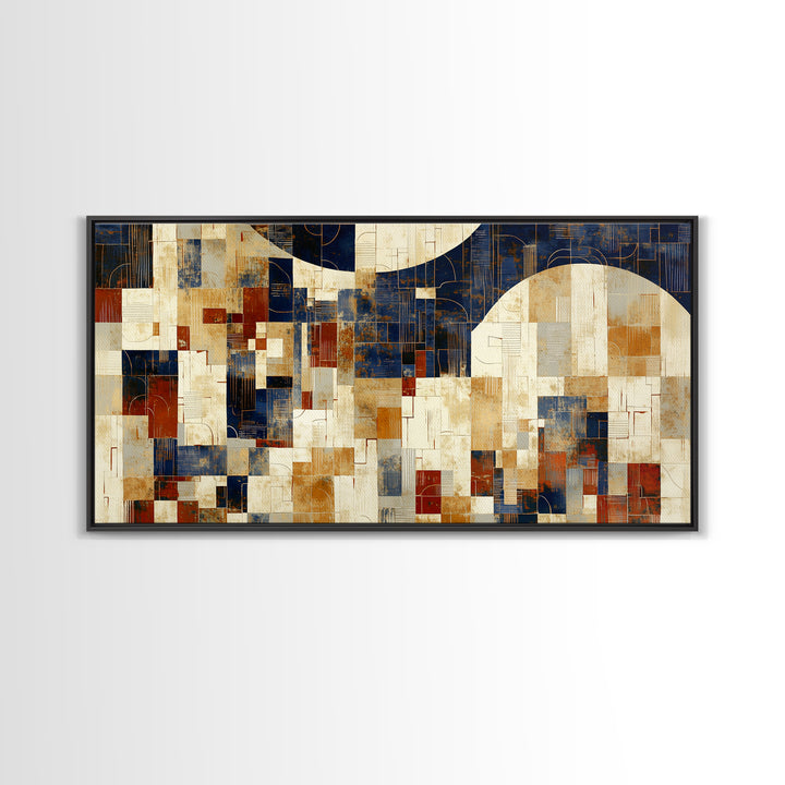 Earthy Plaster Texture Abstract Framed Canvas Print, General Fine Art, Wall Art, Living Room Decor, Abstract Art, GEN-2x1-35