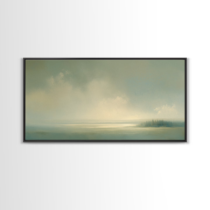 Quiet Abstract Landscape Canvas Print, General Fine Art, Oil Painting, Living Room Decor, Fine Art, Gallery Decor, GEN-2x1-69