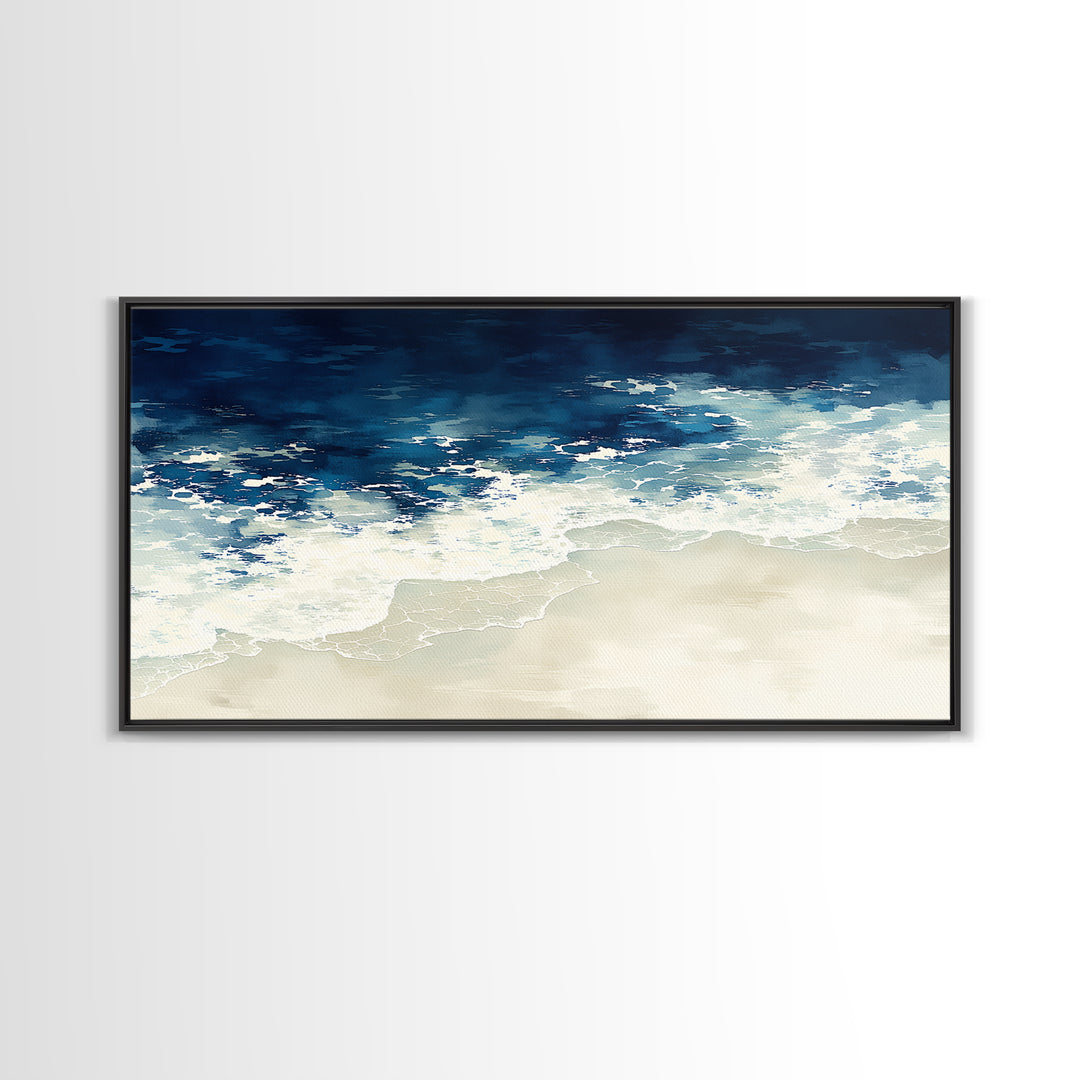 Coastal Water Study Canvas Print, General Fine Art, Printable Wall Art, Living Room Decor, Fine Art, Canvas Wall Art, GEN-2x1-73