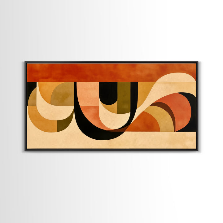 Warm Terracotta Abstract Canvas Print, General Fine Art, Print, Living Room Decor, Abstract Art, Art Deco, Wall Hanging, GEN-2x1-74
