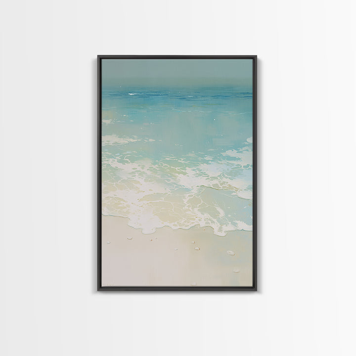 Coastal Water Study Framed Canvas Print, General Fine Art, Art Print, Living Room Decor, Fine Art, Original Art, GEN-2x3-13