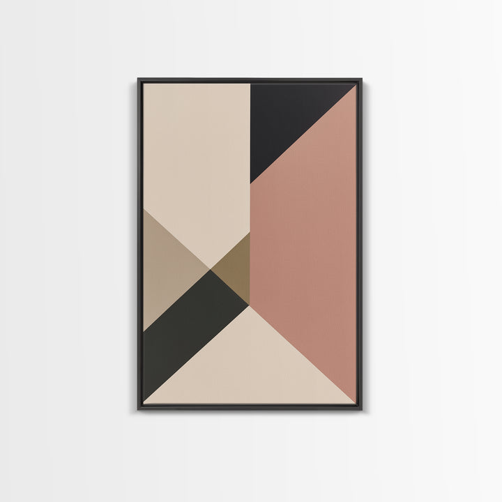 Modern Geometric Composition Framed Canvas Print, General Fine Art, Home Decor, Living Room Decor, Abstract Art, GEN-2x3-18