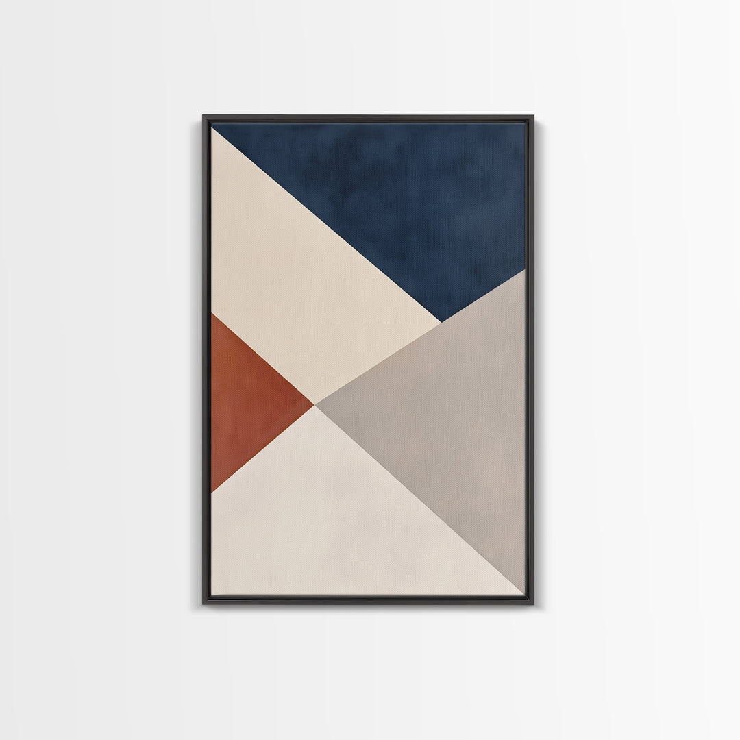 Modern Geometric Composition Framed Canvas Print, General Fine Art, Home Decor, Living Room Decor, Abstract Art, GEN-2x3-42