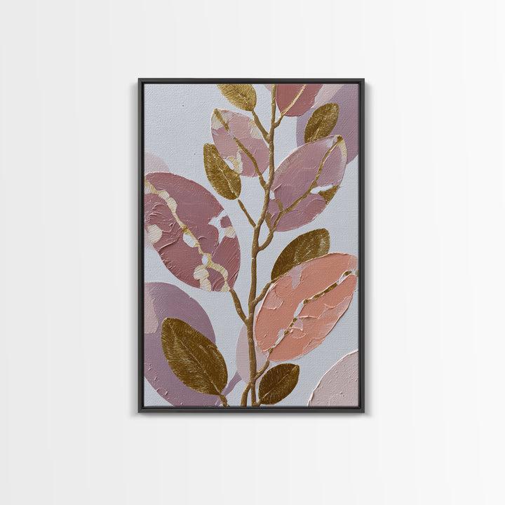 Botanical Silhouette Series Canvas Print, General Fine Art, Print, Living Room Decor, Watercolor Art, Art Deco, GEN-2x3-5
