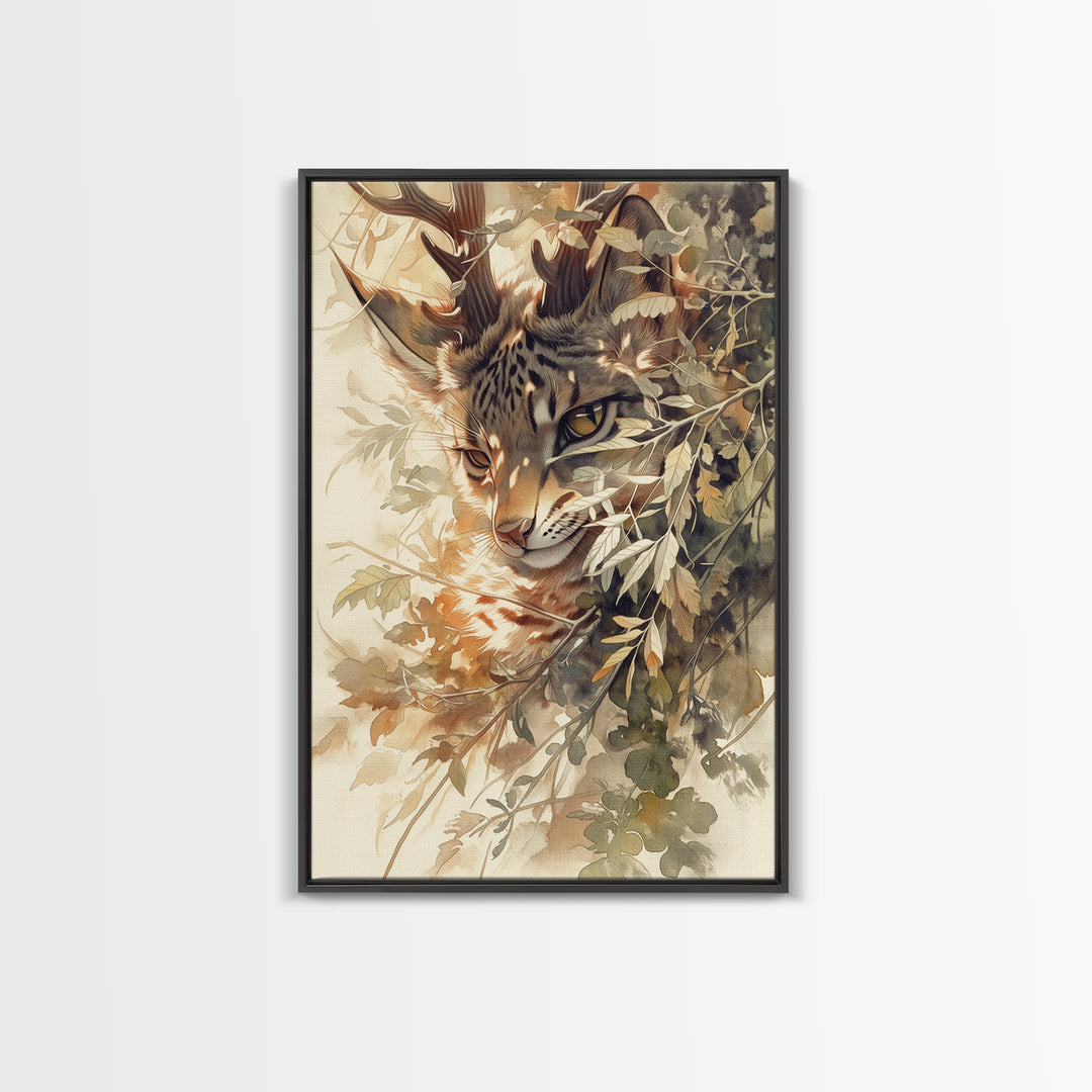 Soft Watercolor Branch Study Canvas Print, General Fine Art, Mid Century Modern, Living Room Decor, Fine Art, GEN-2x3-67