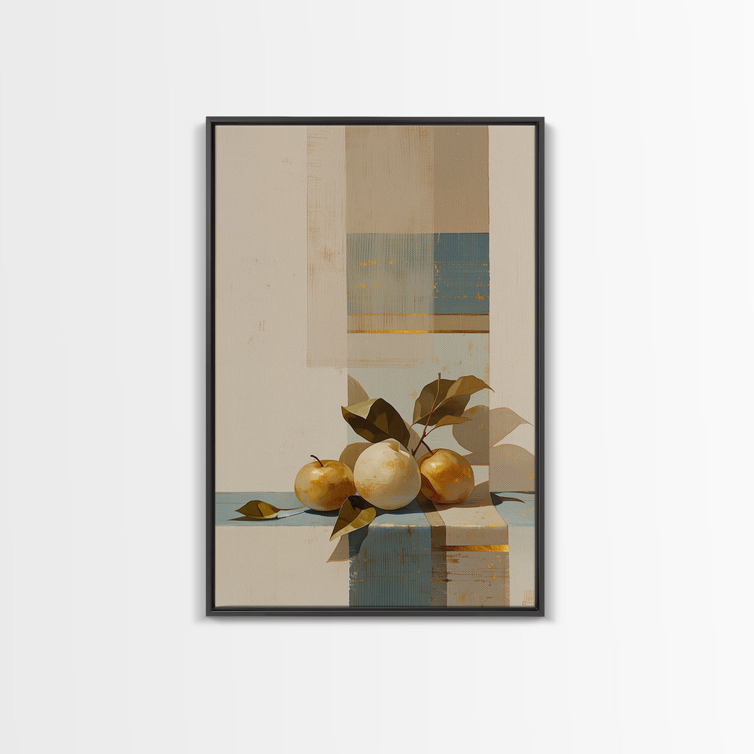 Simple Still Life of Fruit and Linen Canvas Print, General Fine Art, Decor, Living Room Decor, Fine Art, Digital Wall Art, GEN-2x3-72