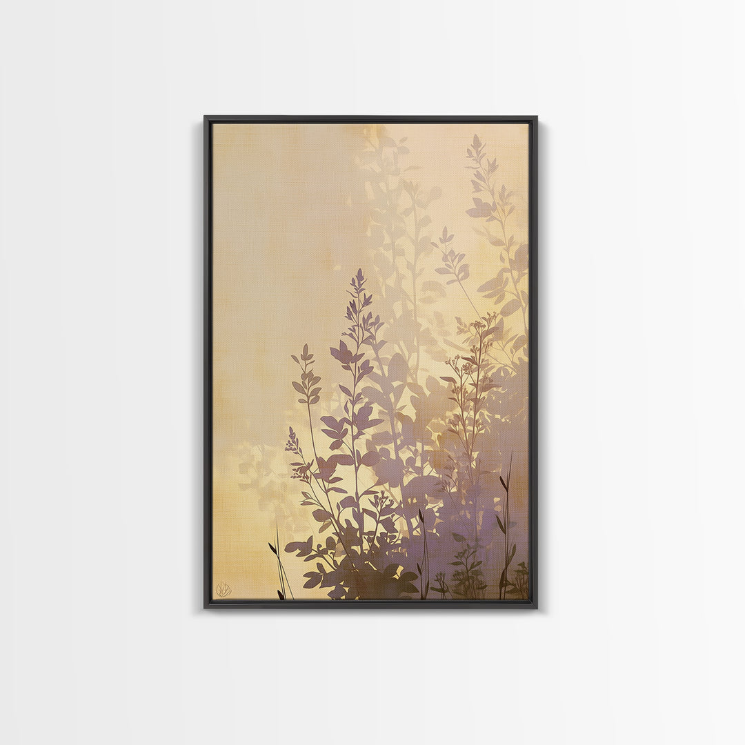 Botanical Silhouette Series Canvas Print, General Fine Art, Large Wall Art, Living Room Decor, Fine Art, Modern Decor, GEN-2x3-77