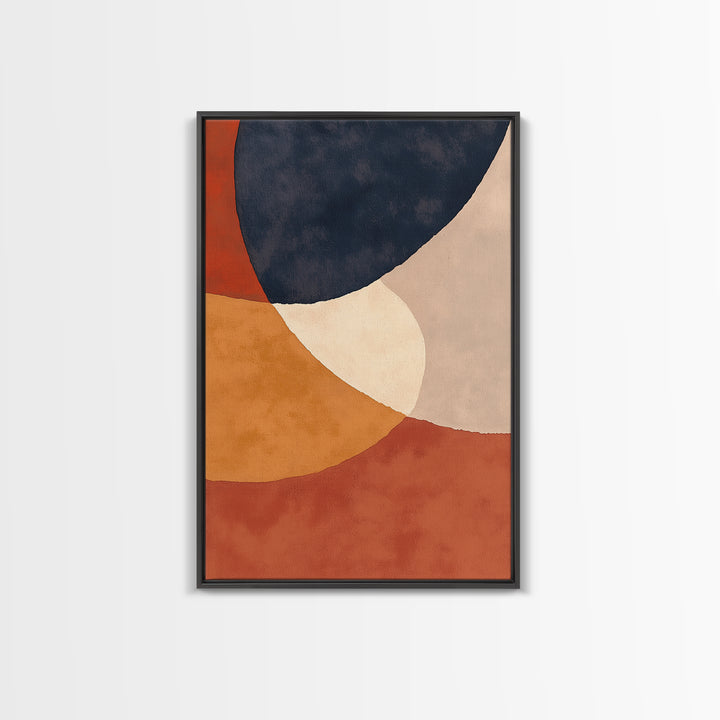 Warm Terracotta Abstract Canvas Print, General Fine Art, Digital Art, Living Room Decor, Fine Art, Art Nouveau, GEN-2x3-86