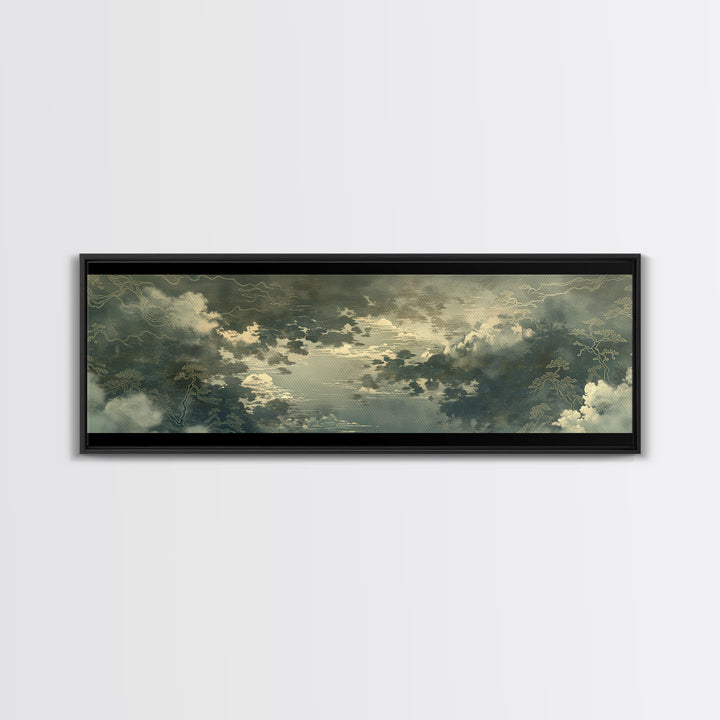 Quiet Abstract River Shape Canvas Print, General Fine Art, Neutral Decor, Living Room Decor, Fine Art, Home Decor, GEN-3x1-40
