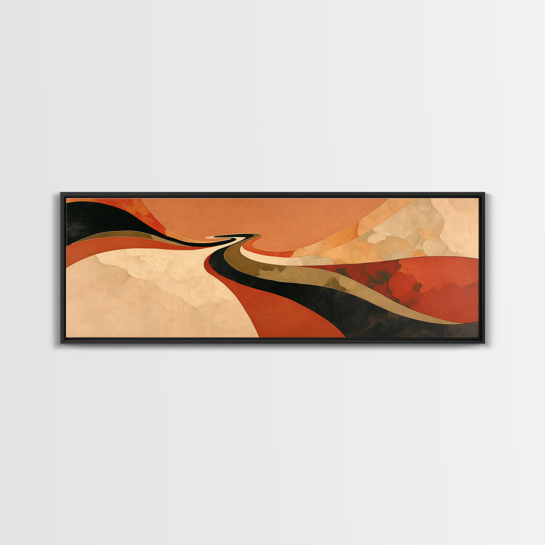 Warm Terracotta Abstract Canvas Print, General Fine Art, Large Wall Art, Living Room Decor, Abstract Art, Modern Decor, GEN-3x1-46