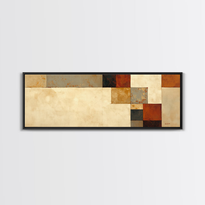 Modern Geometric Composition Canvas Print, General Fine Art, Wall Art Prints, Living Room Decor, Abstract Art, GEN-3x1-50
