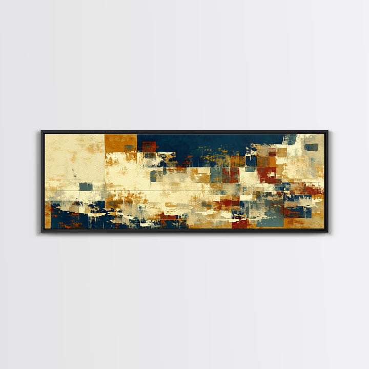 Earthy Plaster Texture Abstract Framed Canvas Print, General Fine Art, Statement Artwork, Living Room Decor, Abstract Art, GEN-3x1-7