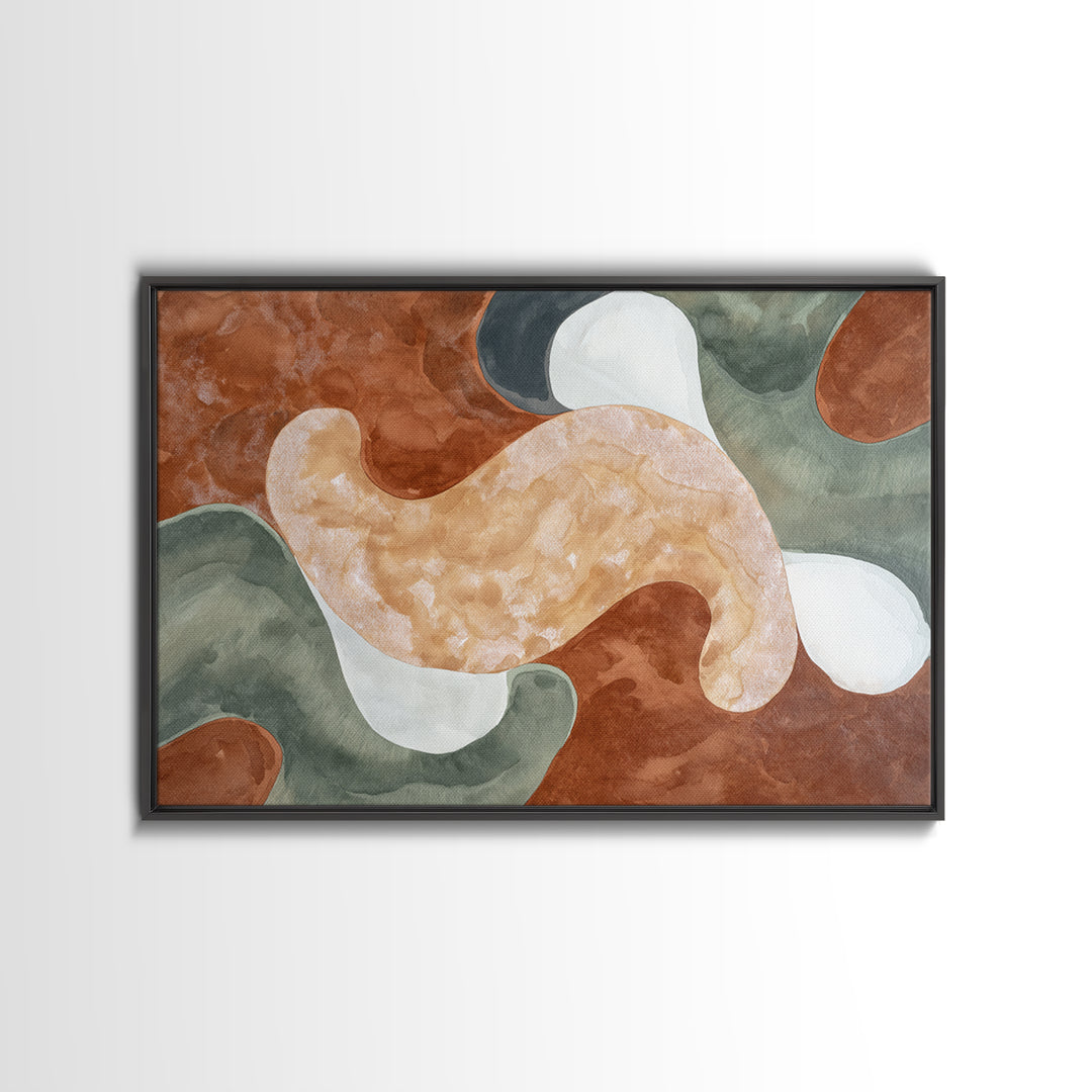 Warm Terracotta Abstract Canvas Print, General Fine Art, Original Art, Living Room Decor, Abstract Art, Boho Decor, GEN-3x2-58