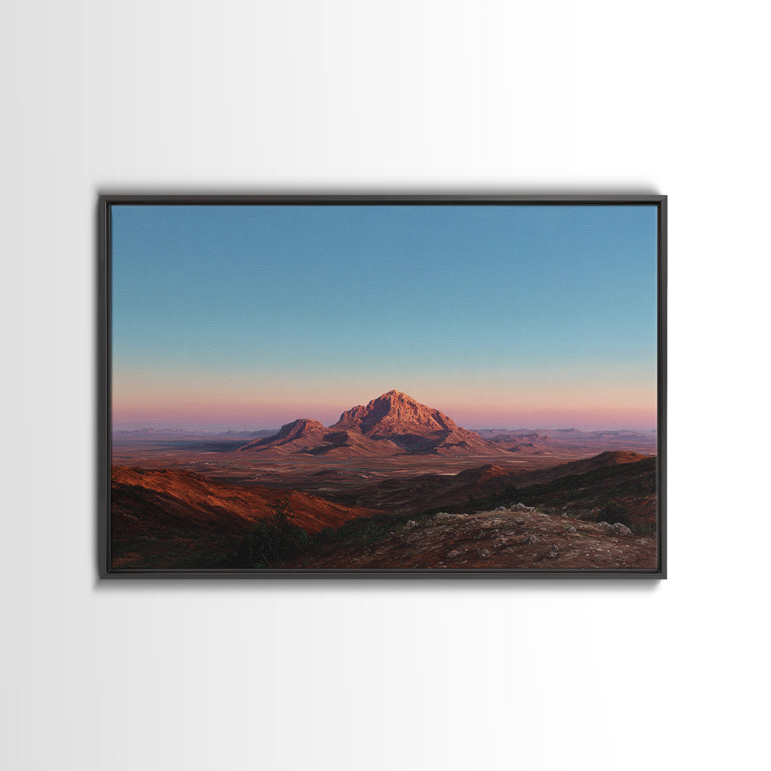 Serene Desert Horizon Framed Canvas Print, General Fine Art, Gallery Decor, Living Room Decor, Fine Art, Wall Art, GEN-3x2-69