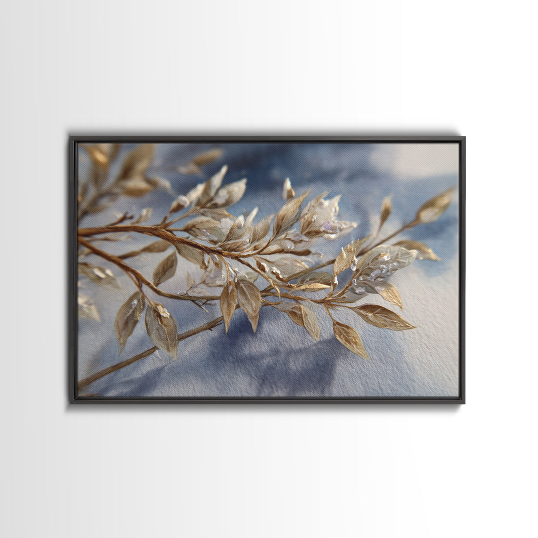 Soft Watercolor Branch Study Framed Canvas Print, General Fine Art, Poster, Living Room Decor, Fine Art, Wall Art Prints, GEN-3x2-87