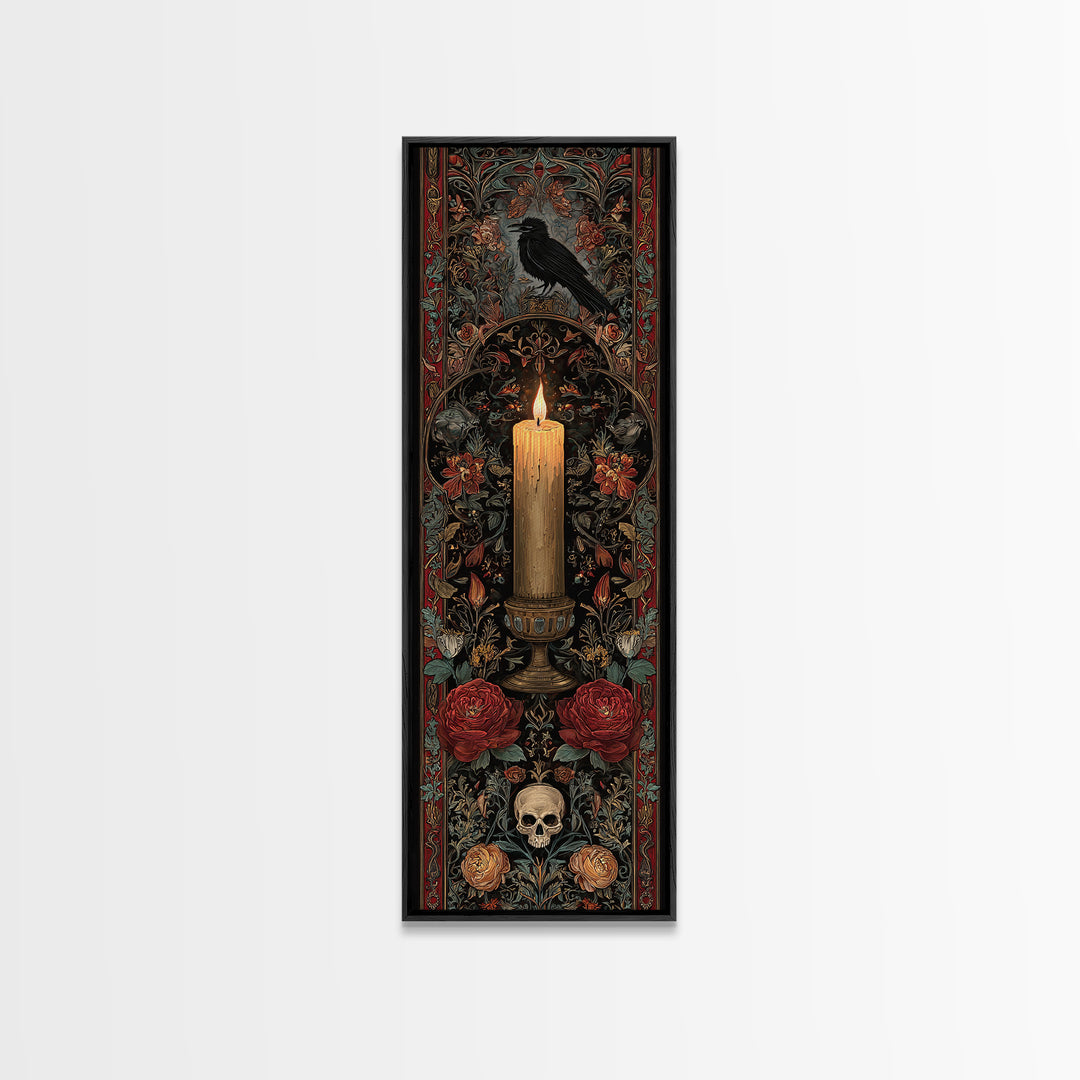 Medieval Illuminated Border Canvas Print, Gothic Art, Room Decor, Living Room Decor, Fine Art, Gothic, Printable Wall Art, GOT-1x3-28