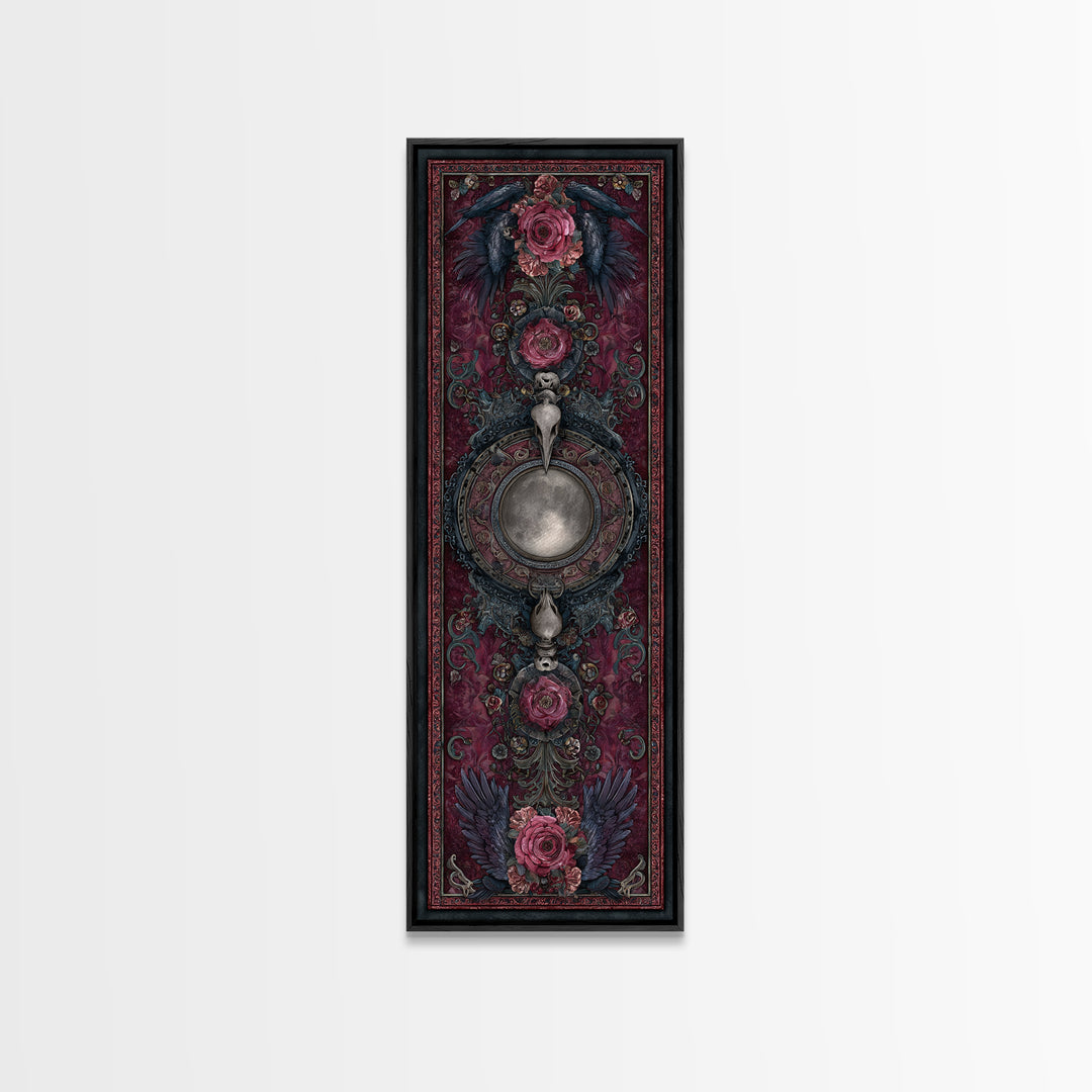 Medieval Illuminated Border Framed Canvas Print, Gothic Art, Canvas Tote Bag, Living Room Decor, Oil Painting, Gothic, GOT-1x3-76