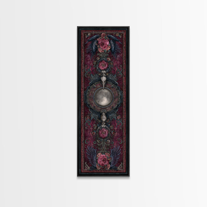 Medieval Illuminated Border Framed Canvas Print, Gothic Art, Canvas Tote Bag, Living Room Decor, Oil Painting, Gothic, GOT-1x3-76