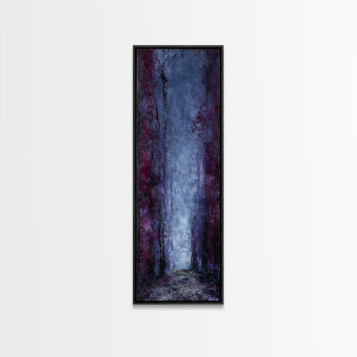 Haunted Forest Path Framed Canvas Print, Gothic Art, Dark Academia Decor, Living Room Decor, Oil Painting, Gothic, GOT-1x3-79