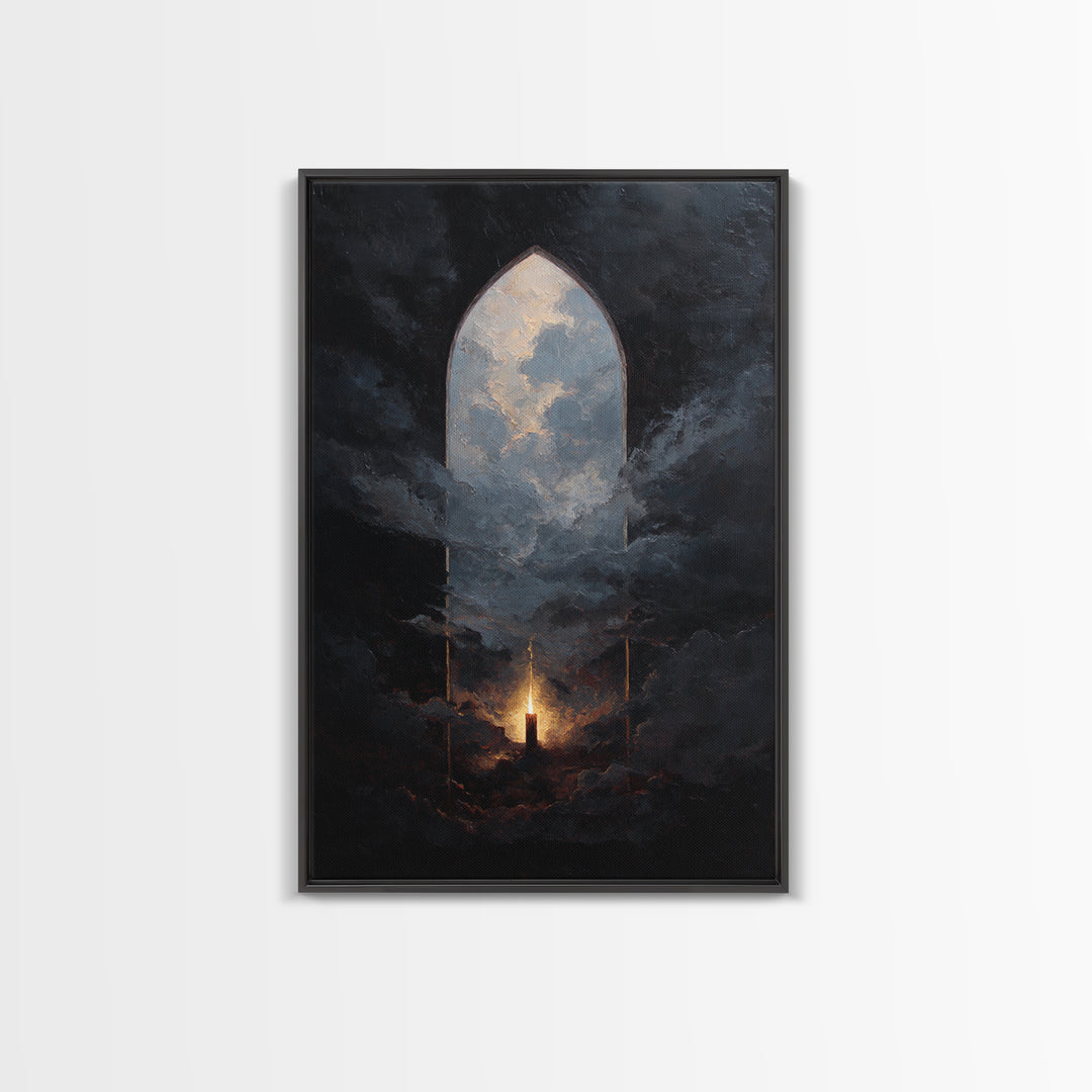 Gothic Archway Filled Framed Canvas Print, Gothic Art, Wall Decor, Living Room Decor, Fine Art, Gothic, Wall Art, Home Decor, GOT-2x3-19