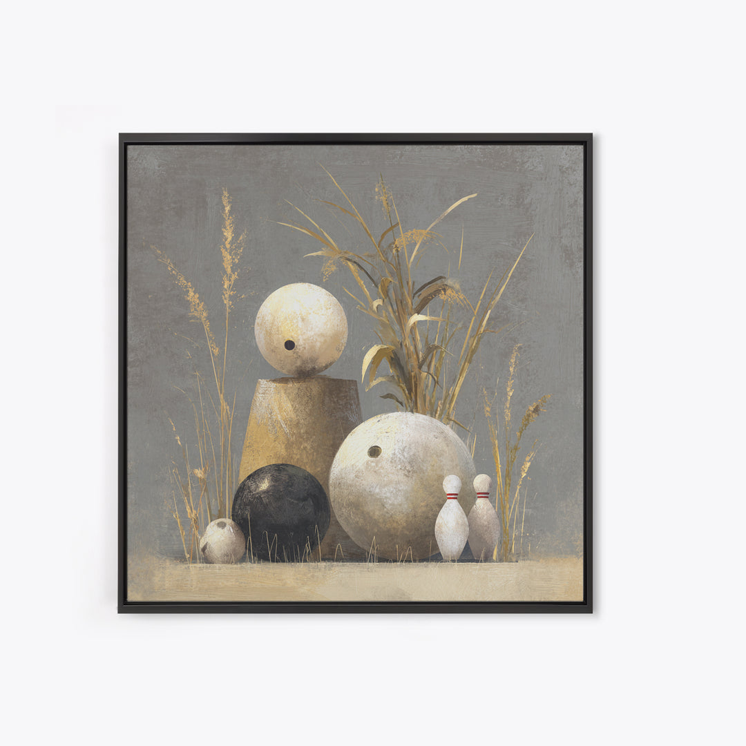 Bowling Ball and Pins Canvas Print, Game Room Art, Pop Art, Game Room Decor, Fine Art, Play, Fine Art Print, Statement Artwork, GRA-1x1-14