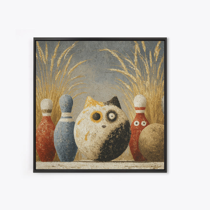 Bowling Ball and Pins Canvas Print, Game Room Art, Modern Decor, Game Room Decor, Fine Art, Play, Home Decor, Wall Decor, GRA-1x1-86