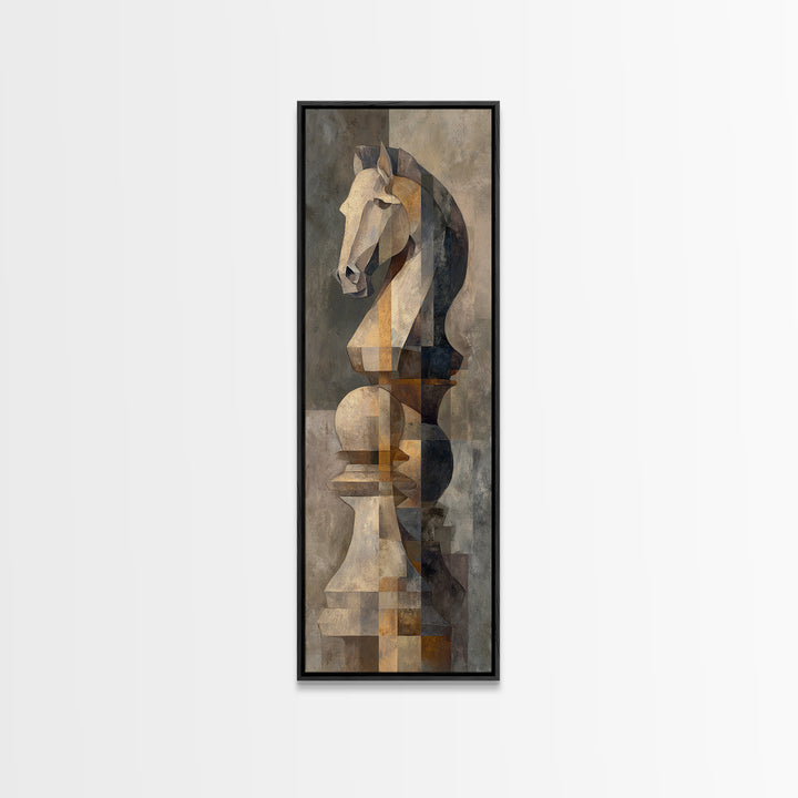 Tabletop Dice Rolling Through Dramatic Light Framed Canvas Print, Game Room Art, Modern Decor, Game Room Decor, Fine Art, Play, GRA-1x3-29