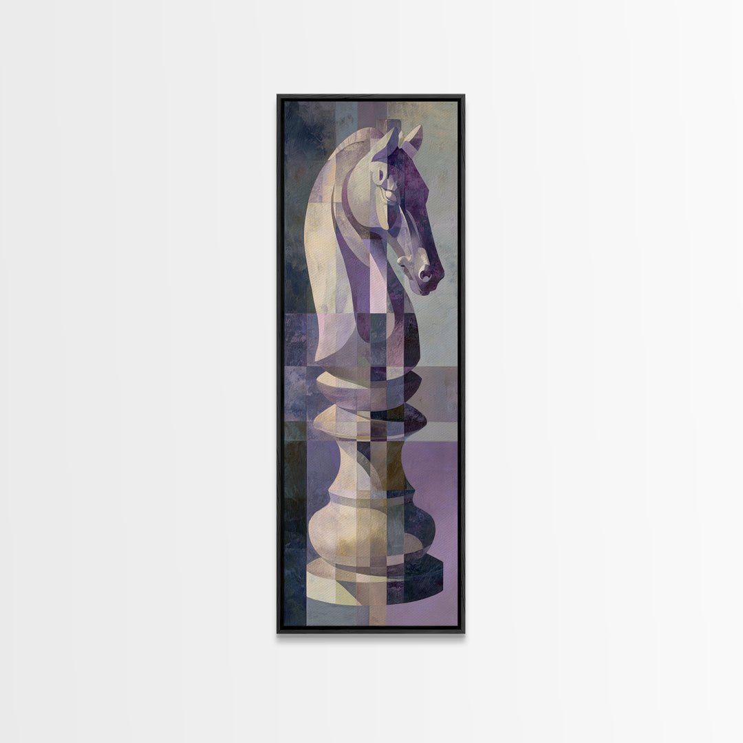Tabletop Dice Rolling Through Dramatic Light Framed Canvas Print, Game Room Art, Modern Decor, Game Room Decor, Fine Art, Play, GRA-1x3-53