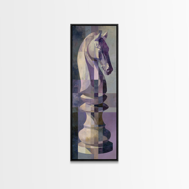 Tabletop Dice Rolling Through Dramatic Light Framed Canvas Print, Game Room Art, Modern Decor, Game Room Decor, Fine Art, Play, GRA-1x3-53