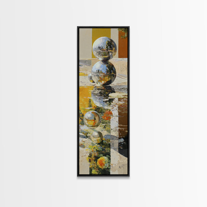 Pinball Silver Ball Canvas Print, Game Room Art, Fine Art Print, Game Room Decor, Abstract Art, Play, Wall Decor, GRA-1x3-57