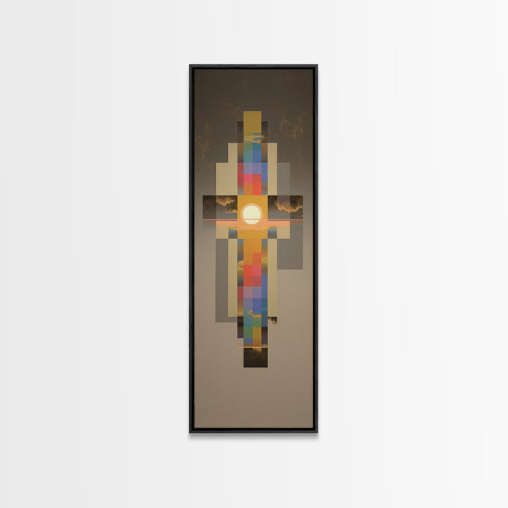 Arcade Spaceship Pixel Art Scene Framed Canvas Print, Game Room Art, Black Woman Art, Game Room Decor, Fine Art, Play, GRA-1x3-79