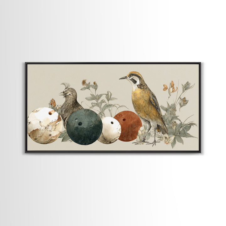 Bowling Ball and Pins Framed Canvas Print, Game Room Art, Art Print, Game Room Decor, Fine Art, Play, Canvas Art, Black Art, GRA-2x1-10