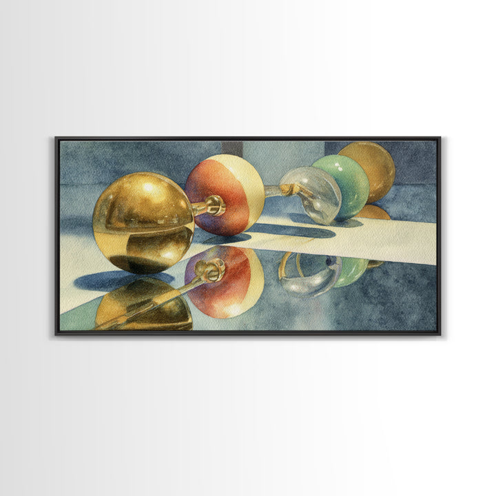 Pinball Silver Ball Canvas Print, Game Room Art, Contemporary Art, Game Room Decor, Fine Art, Play, Bedroom Wall Art, GRA-2x1-17