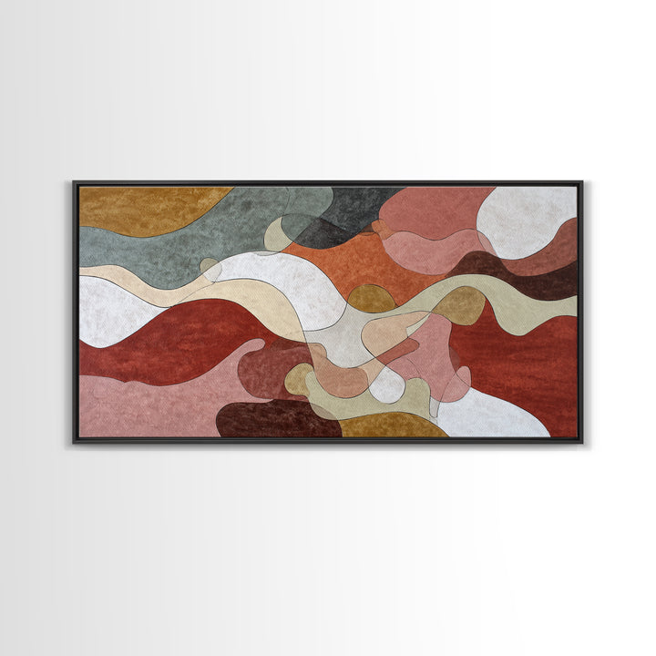 Controller Cable Forming a Playful Line Drawing Framed Canvas Print, Game Room Art, Canvas Art, Game Room Decor, Abstract Art, GRA-2x1-91