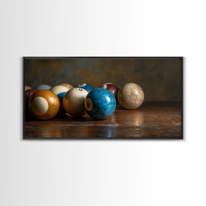 Billiards Eight Ball Canvas Print, Game Room Art, Printable Wall Art, Game Room Decor, Fine Art, Play, African American Art, GRA-2x1-94