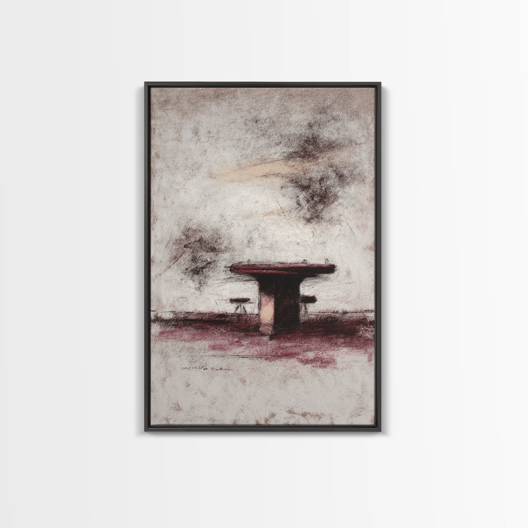 Bowling Ball and Pins Framed Canvas Print, Game Room Art, Textured Painting, Game Room Decor, Fine Art, Play, New Home Gift, GRA-2x3-22